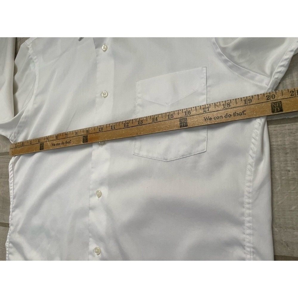 Arrow Classic Fit Long Sleeve Button Up Plaid Shirt Medium 32/33 Wrinkle Free 15 - Picture 4 of 7